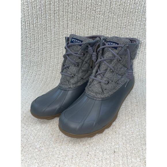 Sperry Shoes - SPERRY Syren Gulf Wool Quilt Duck Boot in Grey Size 8M Womens
